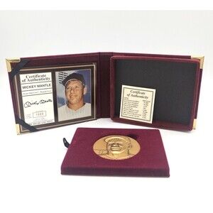 Highland Mint Mickey Mantle Bronze Mint Coin Medal Limited Edition COA 1660